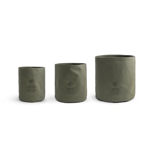 Filter017 米斯獾上蠟帆布置物袋 - 軍綠 [day tripper]