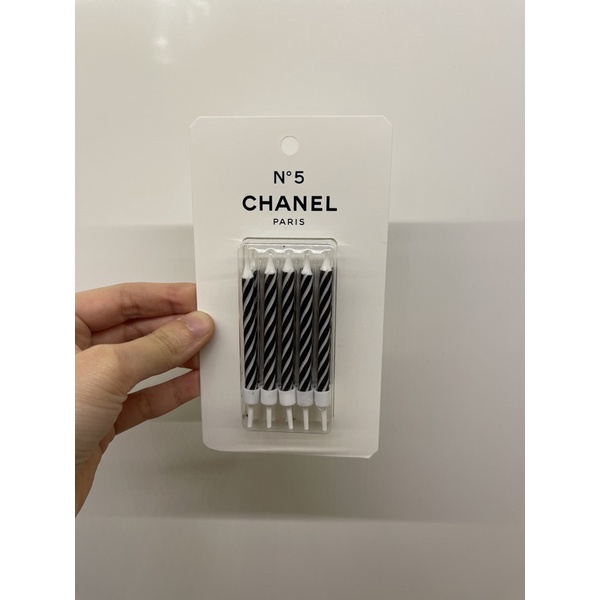 全新 限量 收藏 香奈兒 Chanel 5號工場 黑白 限量 蠟燭 生日蠟燭
