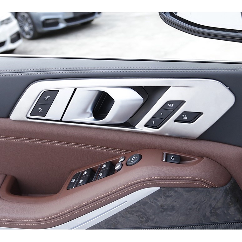 2019 BMW G05 G06 G07 X5 X6 X7 配件 內拉手框 ABS 鍍​​烙 帶加熱款 珍珠鍍鉻 裝飾框