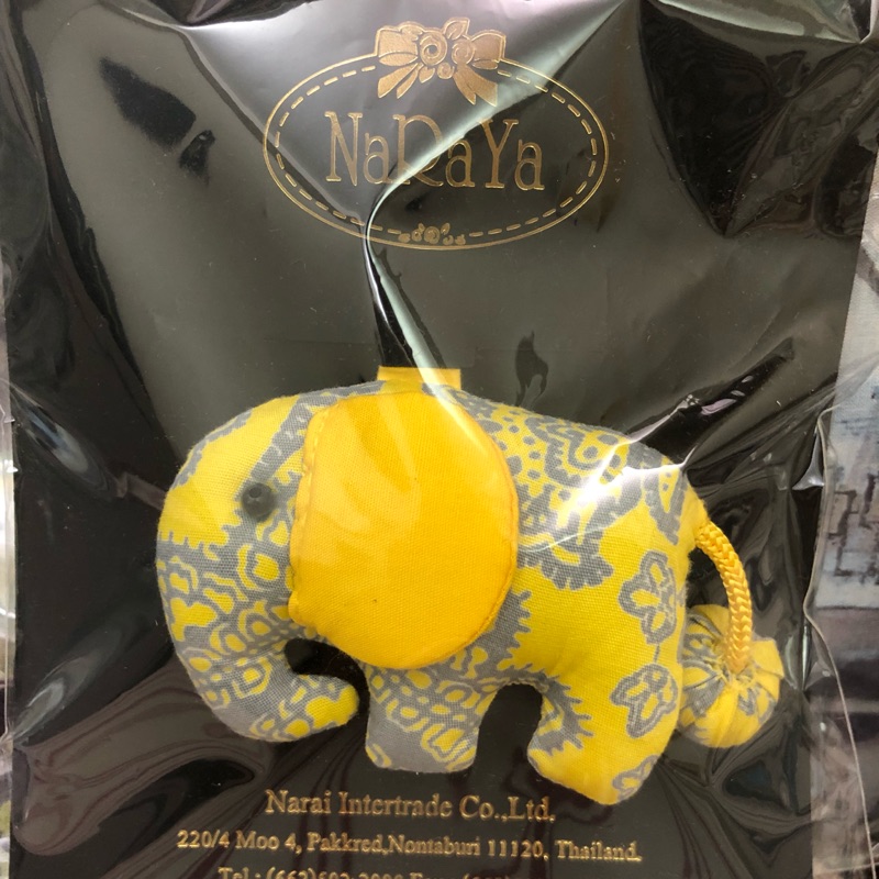 泰國NARAYA 立體大象鑰匙圈吊飾