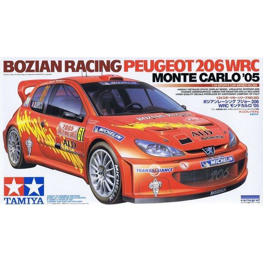 (大鳥叔叔模型)TAMIYA田宮 24283 1/24 標緻 Peugeot 206 WRC'05