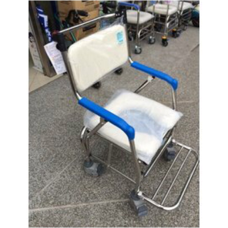 杏華 ST602 不銹鋼附輪收合可站立式便盆椅 便器椅 沐浴椅