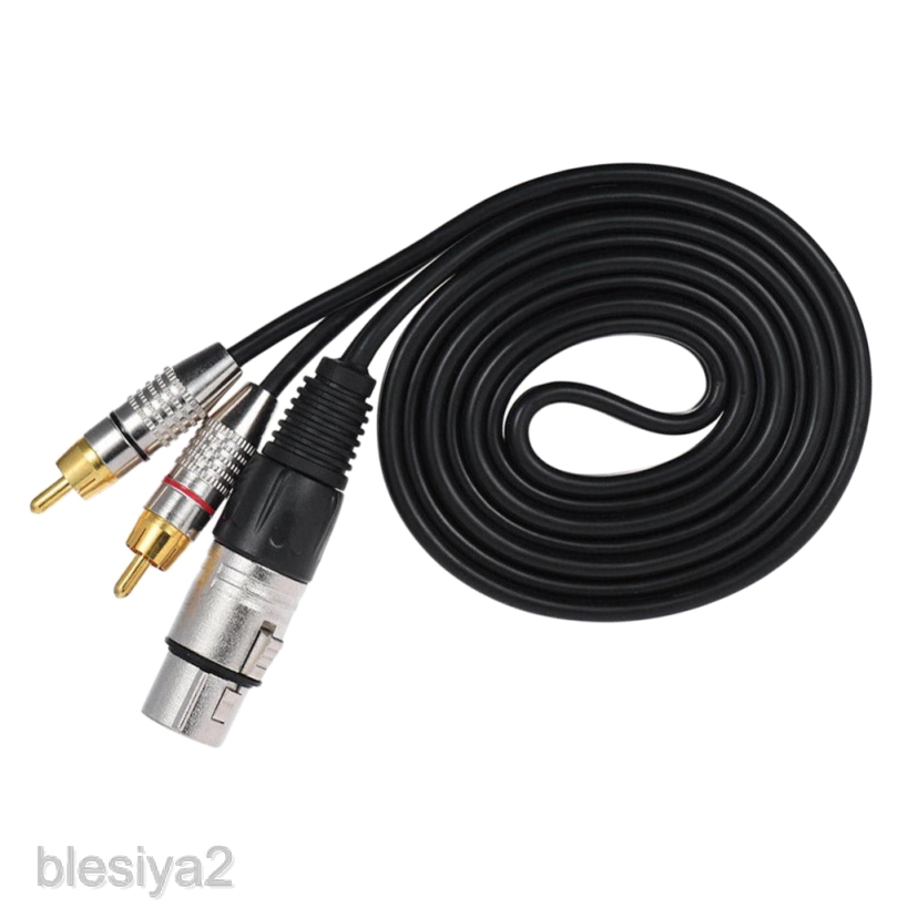 [blesiyaedMY] 2 RCA 唱機公對 XLR 3 針母麥克風電纜 Y 型分配器連接器線