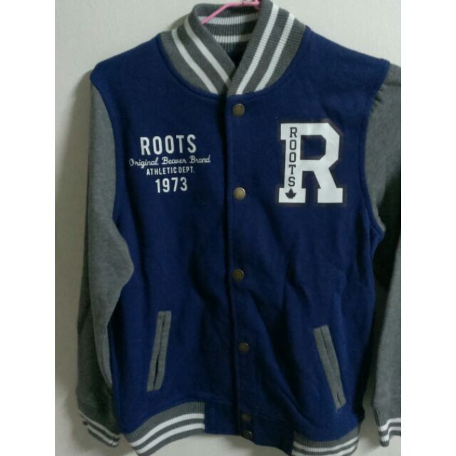 Roots 藍色棒球外套 7-8歲 135cm