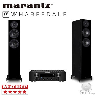 Marantz PM7000N 網路串流綜合擴大機 + Wharfedale Diamond 12.3 落地喇叭(黑色)