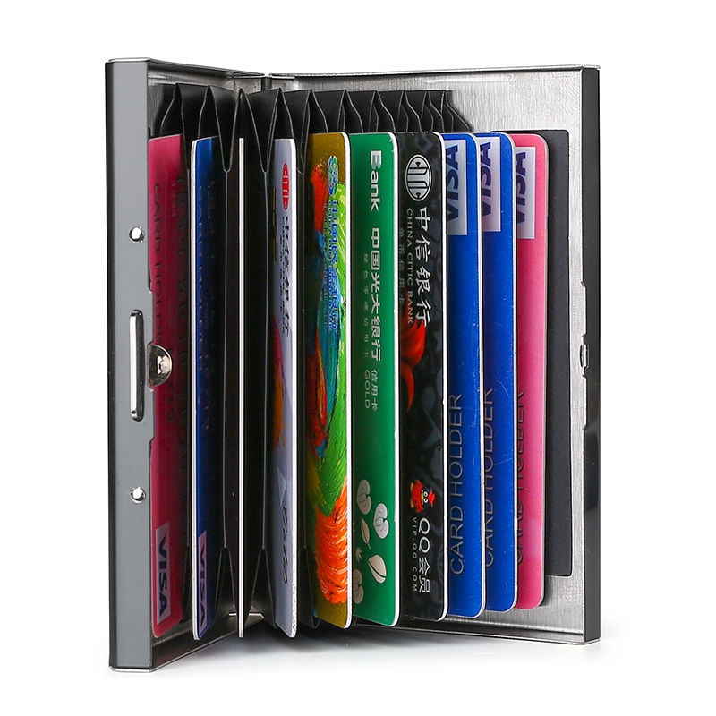 不鏽鋼卡包 多卡位卡夾 防盜刷卡套 信用卡夾 信用卡盒 信用卡包 名片盒 名片夾b2