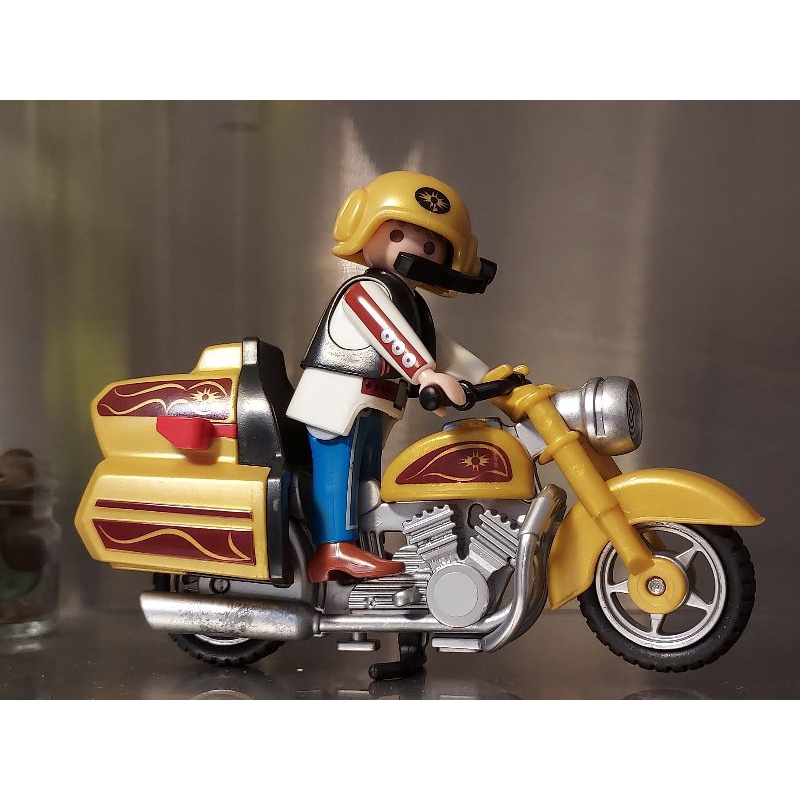 （保留）Playmobil摩比 重機摩托車與騎士組 二手狀況良好