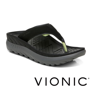 【VIONIC 法歐尼】Restore瑞斯特 男女通用輕量厚底舒適夾腳拖人字拖(黑/粉橘 共兩色)