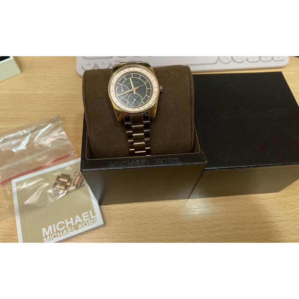 [二手 9成新] Michael Kors 玫瑰金手錶 MK 6234