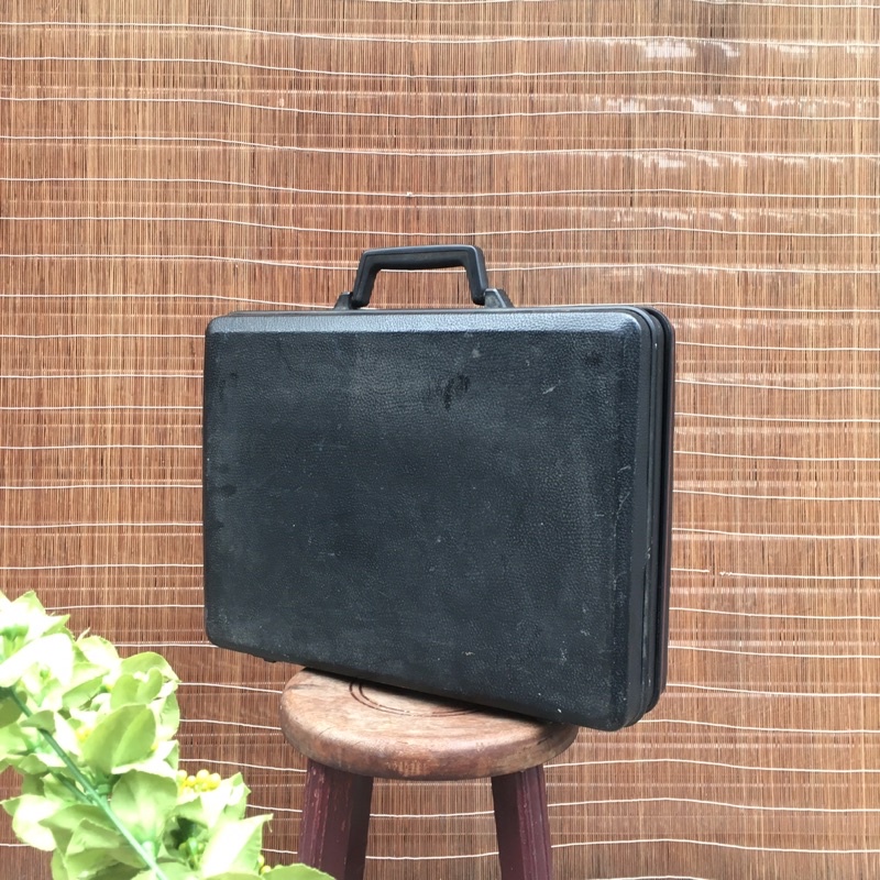 Echolac 早期 黑色 硬殼手提箱 黑色手提箱 硬殼手提箱 硬殼行李箱 硬殼公事包 硬殼旅行箱 硬殼箱 手提箱