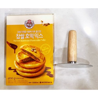 【韓國忠清南道】韓國CJ-肉桂黑糖 糖餅粉/綠茶口味糖餅粉(DIY包）400g 、、韓國不鏽鋼壓餅器