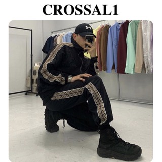 【CROSSAL1】現貨) 韓國代購🇰🇷Raucohouse 民族風滾邊套裝 風衣 2 color 套裝 外套 褲子