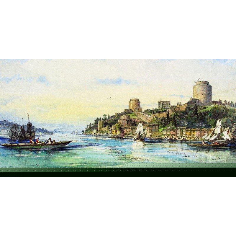 3759 1500片歐洲進口拼圖 PER  繪畫 風景 土耳其伊斯坦堡魯梅利城堡