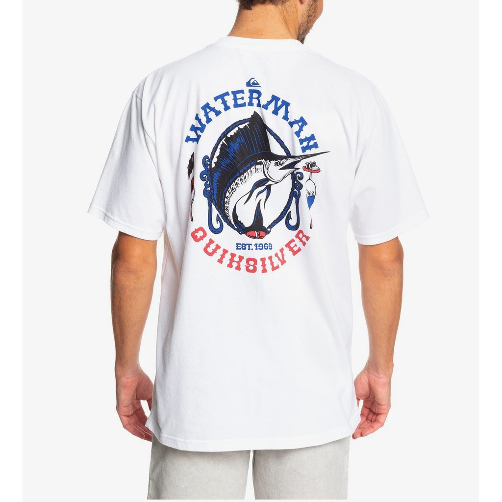 Quiksilver 旗魚圖案 白色 短袖T恤【M】約一般【L】全新 現貨 AQMZT03365