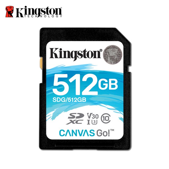 Kingston金士頓 512GB Canvas Go! SDXC UHS-I U3 4K 記憶卡 廠商直送