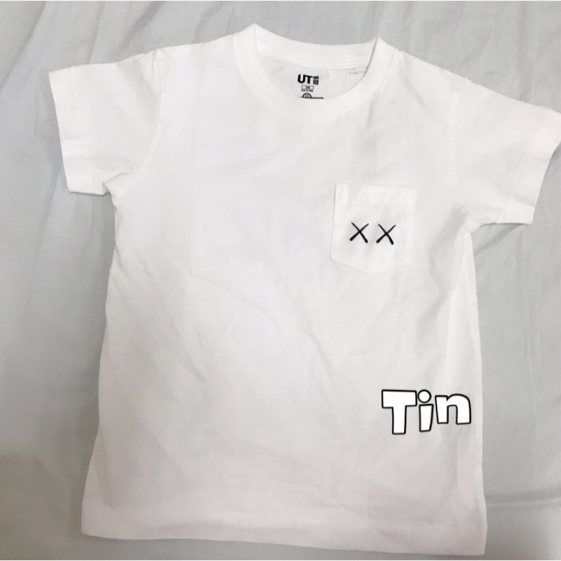Uniqlo X KAWS X SESAME STREET T恤 （KID)白色