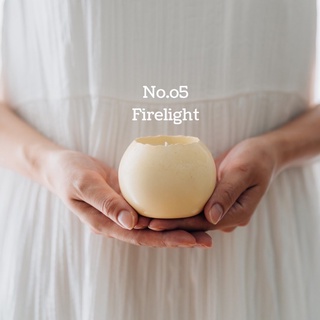 RUK 如是手作 NO.5 Firelight 柴火-鵝黃色調 水泥容器精油香氛蠟燭
