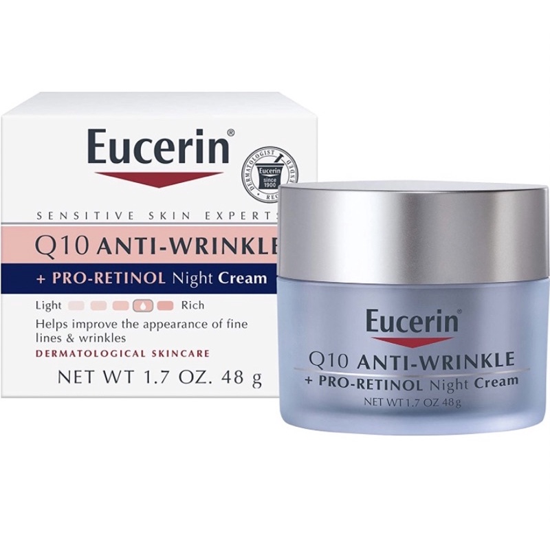 [🈶️現貨當天出］Eucerin 優色林Q10+a醇抗皺晚霜 視黃醇晚霜🌟敏感肌可用🔥美網好評熱銷