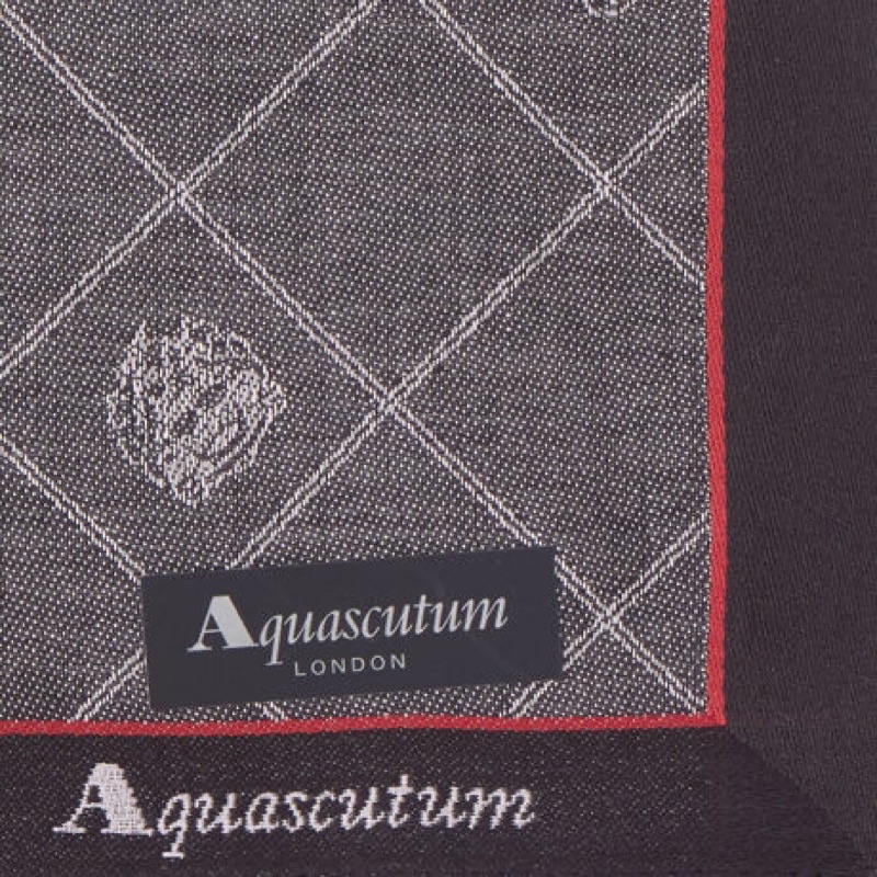 【Aquascutum LONDON】男仕手帕（48x48cm）日本百貨購入