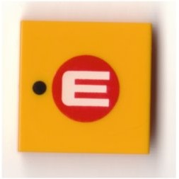 磚家 LEGO 樂高 Tile 2 x 2 印刷 1個黑點 英文字母E WALL•E 瓦力 E