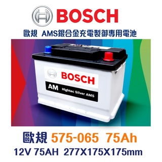【台中電力屋】BOSCH博世 DIN75 575065 歐規電池 低身電池 同 57539 XC90 V50 適用