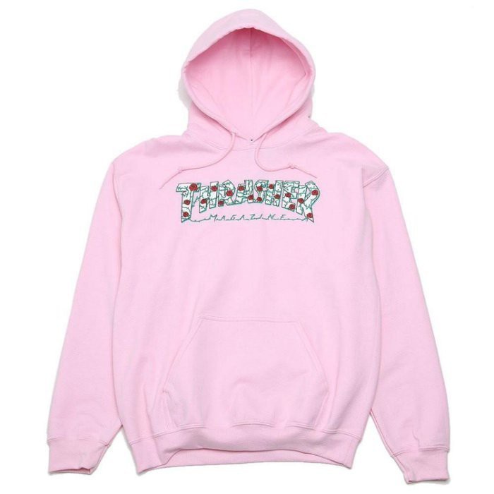 THRASHER ROSES PULLOVER HOODIE 粉紅色 帽T 舊金山品牌