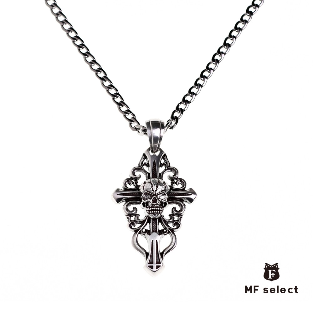 【MF select】骷髏聖徒 十字架 造型項鍊 不銹鋼項鍊 (NLAJA1144N-A)