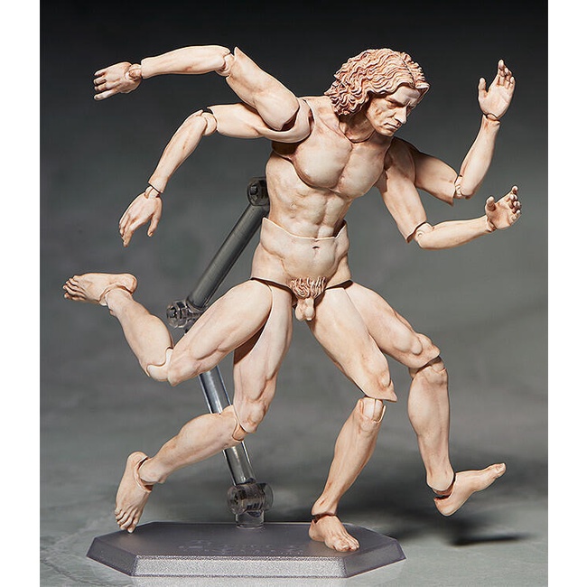 Uper Toys 全新現貨桌上美術館figma 維特魯威人達文西可動人偶公仔雕像藝術 蝦皮購物