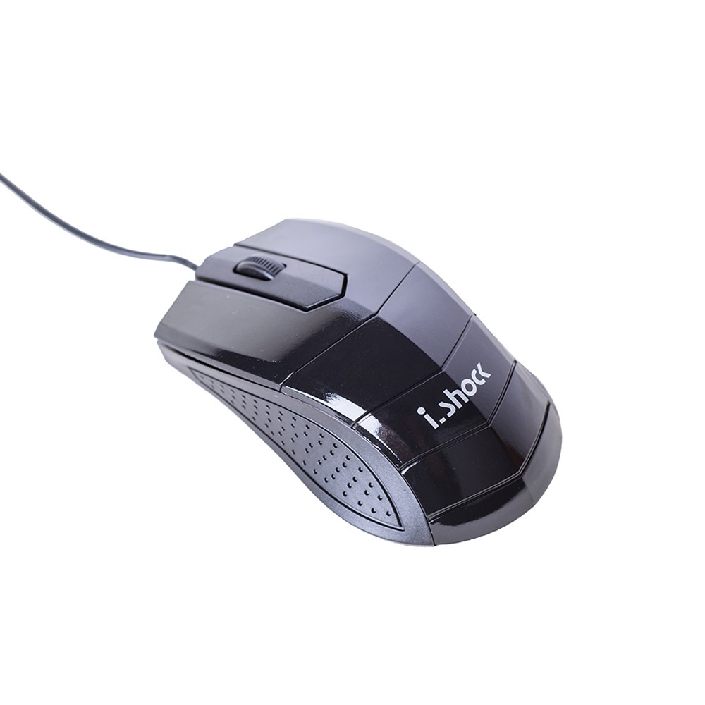 I Shock 五色鼠USB光學滑鼠  鋼鐵型黑色  USB光學滑鼠  有線滑鼠  滑鼠