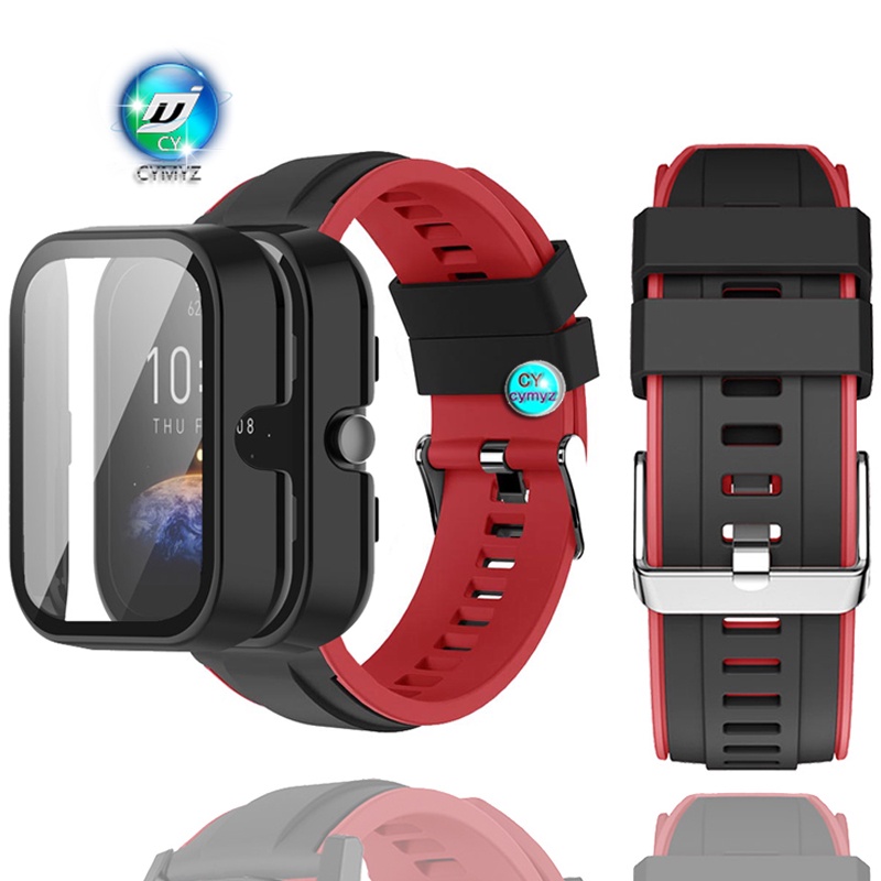 Amazfit bip 3 pro 錶帶 矽膠錶帶 運動腕帶 amazfit bip 3 pro 保護套 全屏保護套
