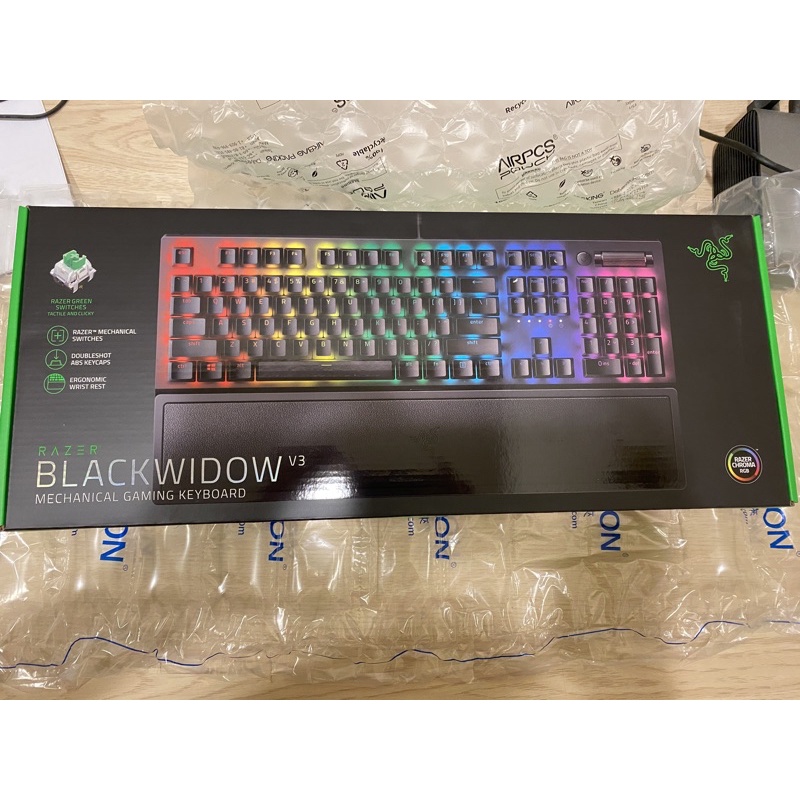RAZER 雷蛇 BlackWidow V3 黑寡婦蜘蛛幻彩版 機械鍵盤 『綠軸』、『聖誕節禮物』