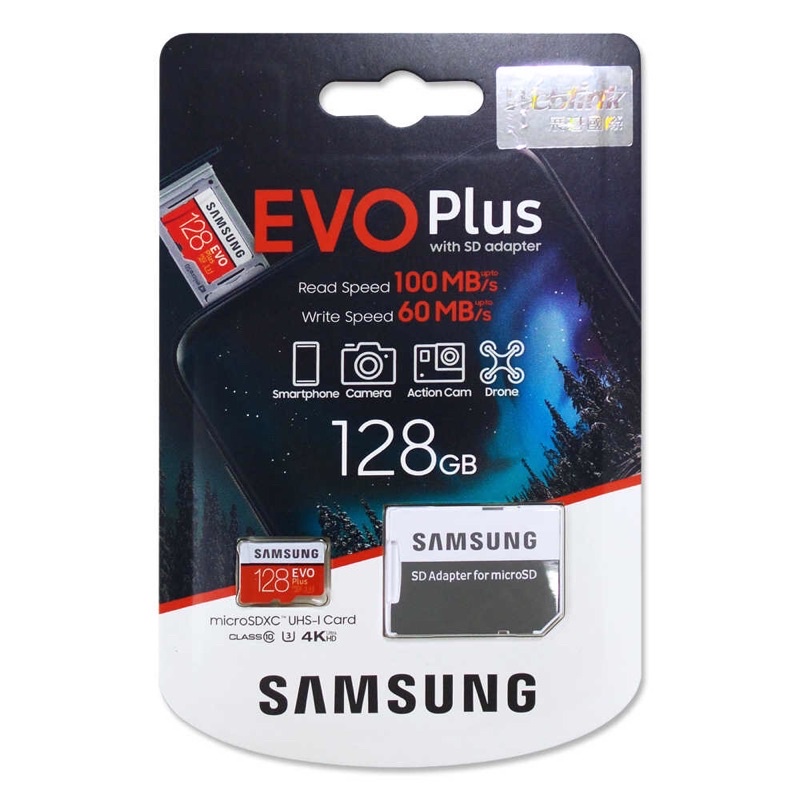 Samsung microSDXC 128G EVO PLUS  U3 記憶卡