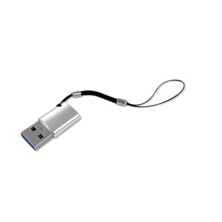 Cable USB 3.0 TypeC母 轉 A公 金屬帶繩轉接頭(支援OTG)(TC-A301)(CN572)