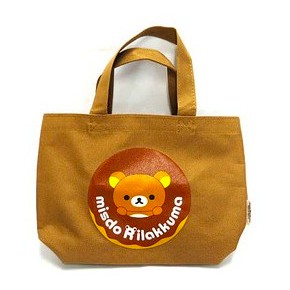『現貨』全新 日本 正品 懶懶熊 拉拉熊 mister donut 聯名 甜甜圈 咖啡色 小提袋 購物袋 小包包 手提包