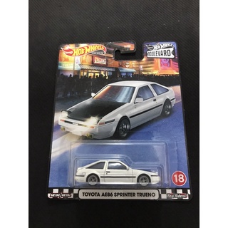 風火輪 hot wheels 林蔭大道 豐田 toyota ae86 sprinter trueno 豆腐 精裝 膠胎