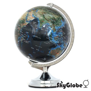 【SkyGlobe】12吋地形海溝人口分佈地球儀《泡泡生活》英文版(附燈)