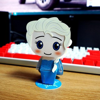 冰雪奇緣_艾莎 立體紙模型 手工 3D 摺紙 折紙 折一折 紙製品 動漫 ACG 卡通