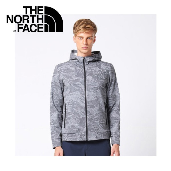 【The North Face 美國 男款 彈性多功能外套《黑迷彩》】365U/防潑水/防風/拇指孔/悠遊山水