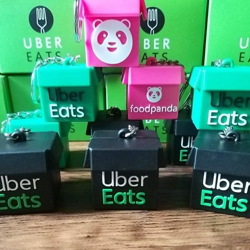 外賣"Uber Eats"箱(可愛外賣吊飾)-Uber Eats