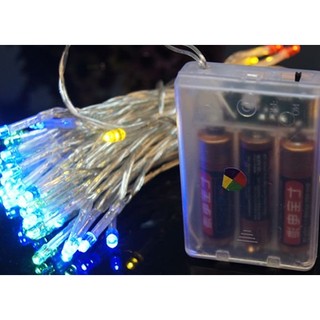 【雅典娜燈飾】LED 20顆燈 電池燈串(全長200公分)聖誕燈/電池聖誕燈/2米20燈/三段開關/樹燈/店面/彩色