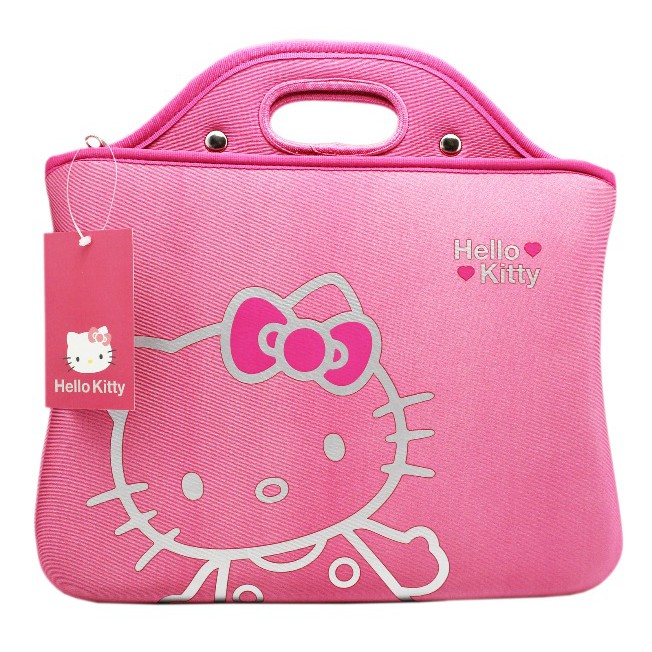 卡漫城 - 出清 Hello Kitty 平板 電腦 保護袋 ㊣版 10吋11吋 手提袋 小筆電 避震袋 彈膠型 防護袋