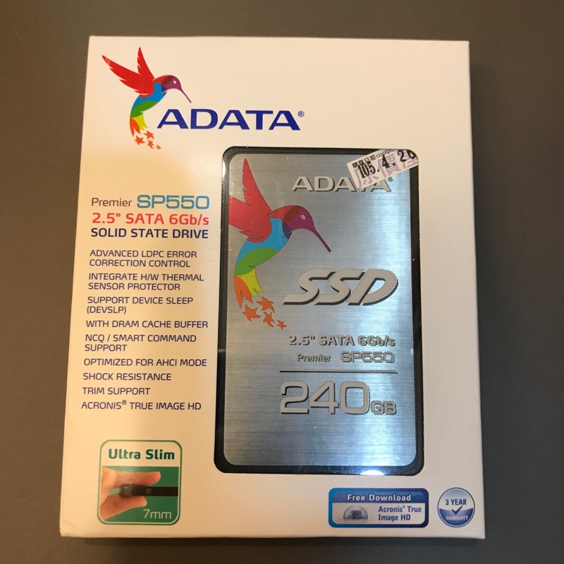 ADATA 威剛 SP550 240GB 2.5吋 SSD固態硬碟