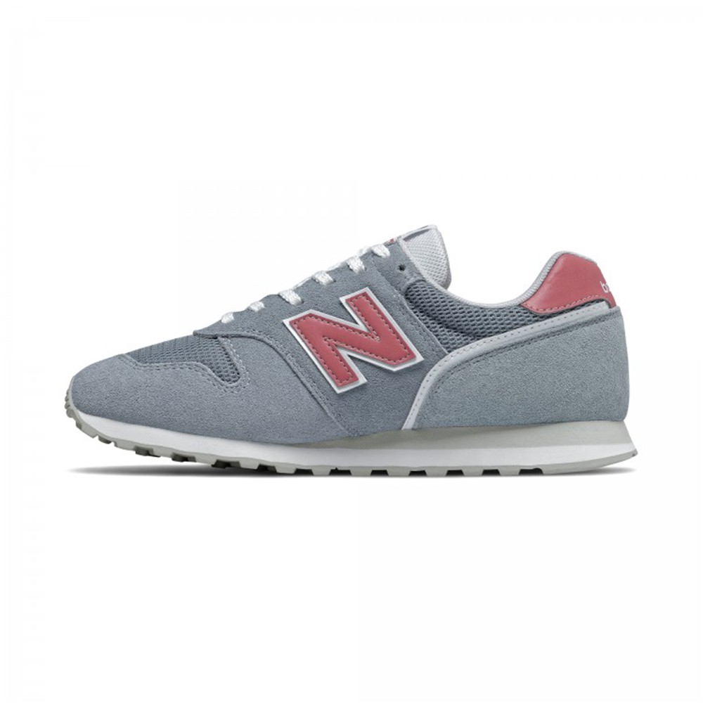 New Balance 373系列女款灰色x紅復古休閒鞋-NO.WL373DD2