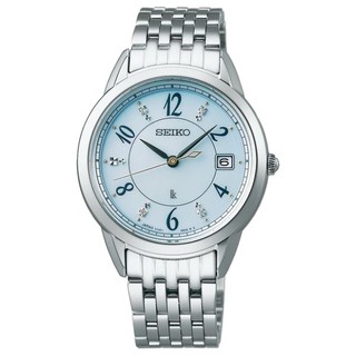 Seiko 精工錶 Lukia系列 V147-0CR0U(SUT401J1) 時尚太陽能女腕錶/藍盤 33.9mm