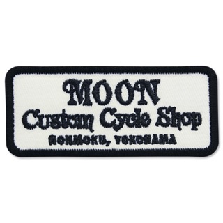 MOONEYES MOON Custom Cycle Shop 電繡背膠 布章 [PM019]