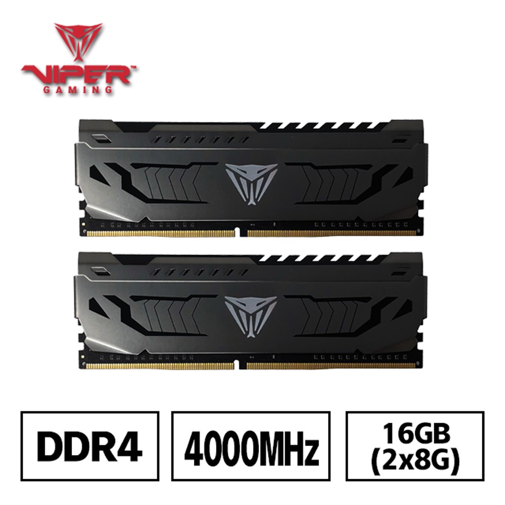 美商博帝 VIPER STEEL DDR4 4000 16GB(2x8GB)桌上型記憶體 三星 B-DIE