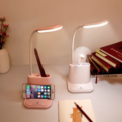 簡約風學生桌上型USB檯燈/充電/夜燈/桌燈/筆筒