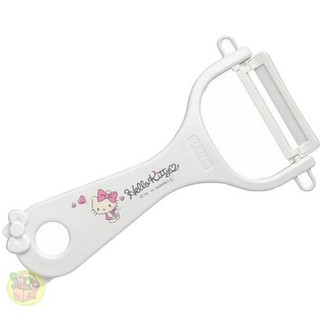 【JPGO】日本製 KYOCERA x KITTY聯名款 京瓷陶瓷削皮器削皮刀