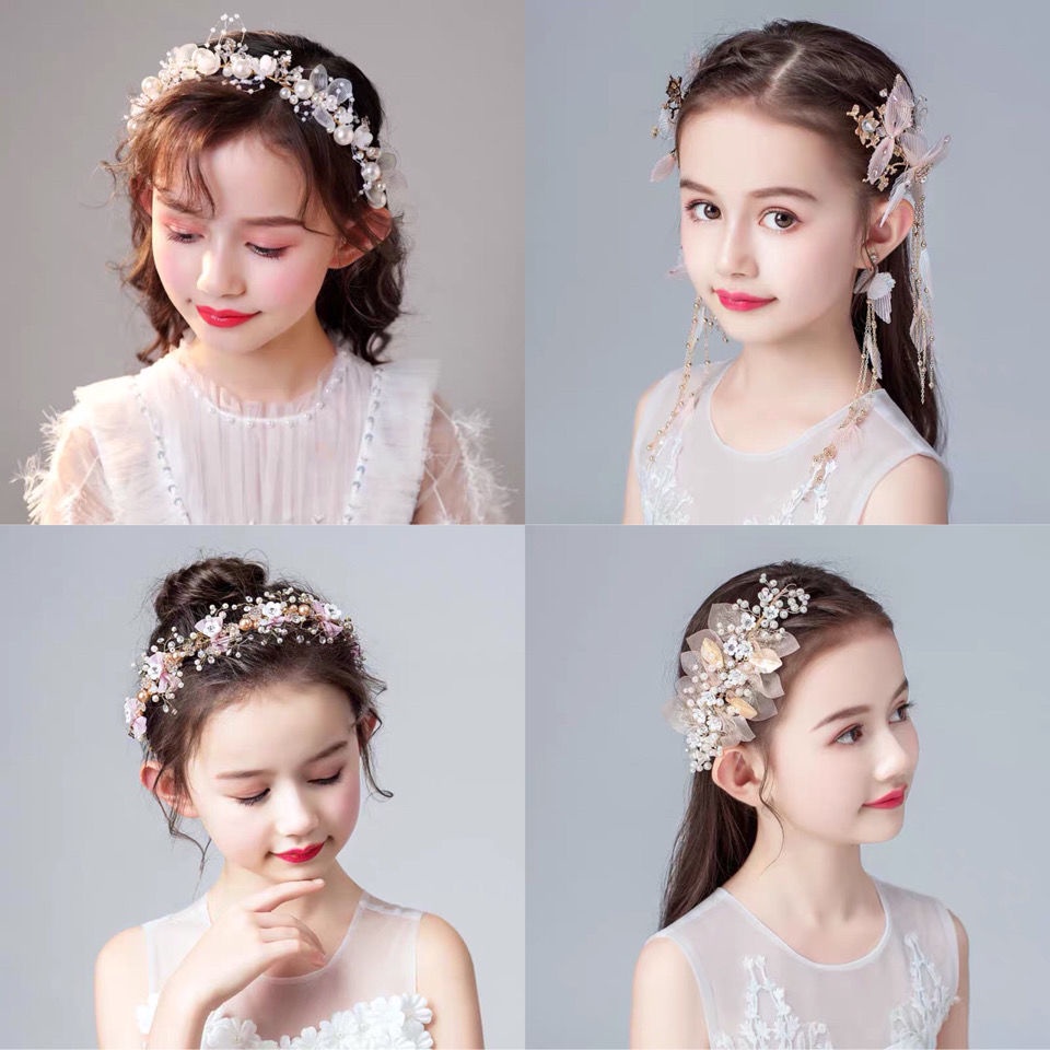 兒童花環頭飾超仙公主森系韓國花童髮箍女童頭花女孩演出走秀髮飾