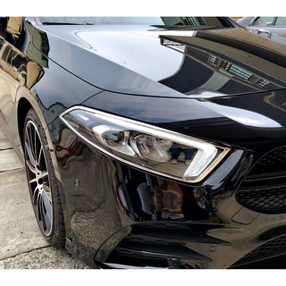 IDFR-ODE 汽車精品 BENZ A W177 19-UP 鍍鉻大燈飾框 頭燈框 MIT